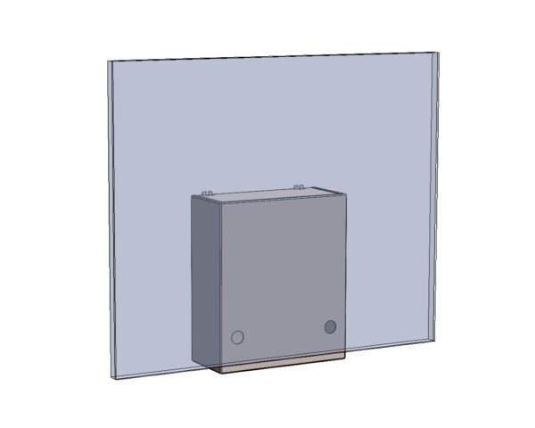 Wnękowy pojemnik na ręczniki składane montowany za lustrem, spód prosty, stal matowa Wnękowy pojemnik na ręczniki składane montowany za lustrem, spód prosty, stal matowa