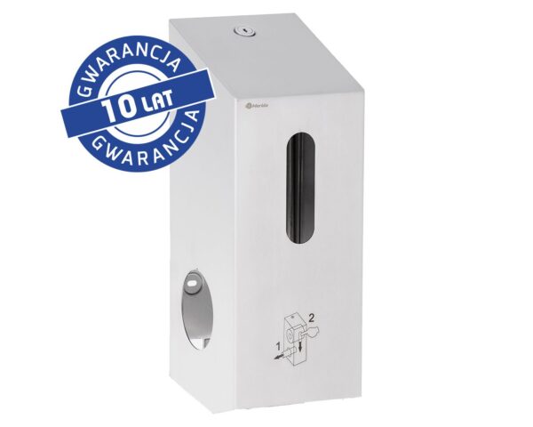 Pojemnik na dwie małe rolki papieru toaletowego MERIDA STELLA, STAL MATOWA