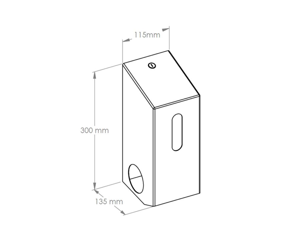 Pojemnik na dwie rolki papieru toaletowego, MERIDA STELLA BLACK LINE