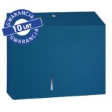 Pojemnik na papier toaletowy MERIDA STELLA DUO BLUE LINE z uchwytem na resztkę rolki papieru, średnica papieru do 20 cm, niebieski