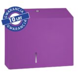 Pojemnik na papier toaletowy MERIDA STELLA DUO VIOLET LINE z uchwytem na resztkę rolki papieru, średnica papieru do 20 cm, fioletowy