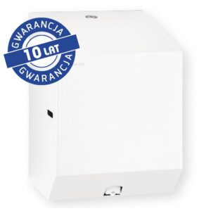 Pojemnik na ręczniki papierowe w rolach lub papier toaletowy w systemie listkowym MERIDA STELLA WHITE LINE MINI, biały