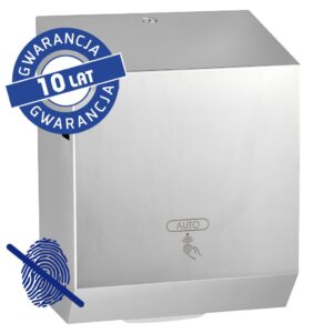 Automatyczny bezdotykowy podajnik ręczników papierowych w rolach MERIDA STELLA Anti-FingerPrint AUTOMATIC MAXI, stal matowa z powłoką AFP