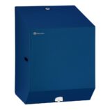 Pojemnik na ręczniki papierowe w rolach lub papier toaletowy w systemie listkowym MERIDA STELLA BLUE LINE MINI, niebieski