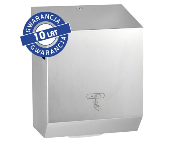 Automatyczny bezdotykowy podajnik ręczników papierowych w rolach MERIDA STELLA AUTOMATIC MAXI, stal polerowana