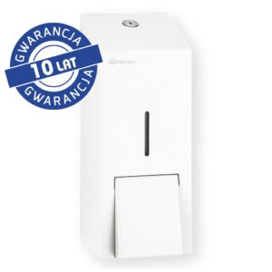 Dozownik mydła w płynie MERIDA STELLA WHITE LINE MAXI, pojemność zbiornika 800 ml, biały