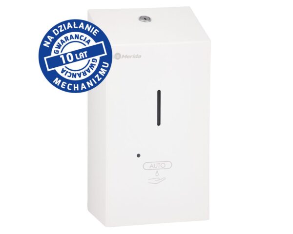 Bezdotykowy automatyczny dozownik mydła w pianie, MERIDA STELLA WHITE LINE AUTOMATIC na jednorazowe wkłady 1000 g, biały Bezdotykowy automatyczny dozownik mydła w pianie, MERIDA STELLA WHITE LINE AUTOMATIC na jednorazowe wkłady 1000 g, biały