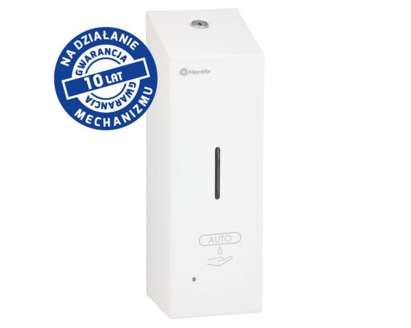 Bezdotykowy automatyczny dozownik mydła w pianie MERIDA STELLA AUTOMATIC SLIM WHITE LINE na jednorazowe wkłady 800 ml, biały Bezdotykowy automatyczny dozownik mydła w pianie MERIDA STELLA AUTOMATIC SLIM WHITE LINE na jednorazowe wkłady 800 ml, biały