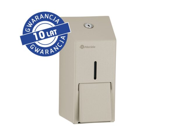 Dozownik mydła w płynie MERIDA STELLA SILK GREY LINE MINI, pojemność zbiornika 400 ml, szary jedwabisty