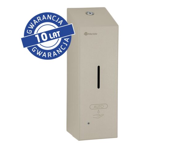 Bezdotykowy automatyczny dozownik mydła w pianie MERIDA STELLA AUTOMATIC SLIM SILK GREY LINE na jednorazowe wkłady 800 ml, szary jedwabisty