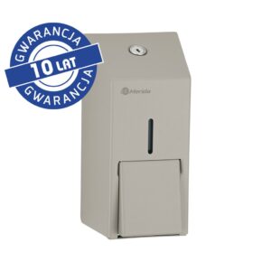 Dozownik mydła w płynie MERIDA STELLA STONE GREY LINE MINI, pojemność zbiornika 400 ml, szary kamienny