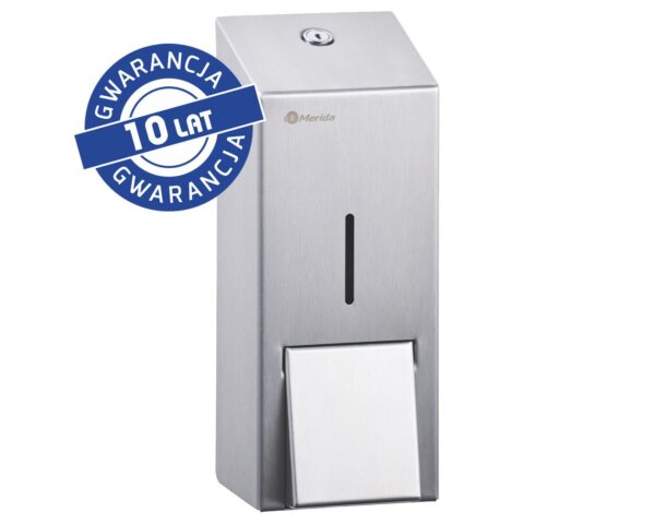 Dozownik mydła w pianie MERIDA STELLA MAXI, na jednorazowe wkłady 700 g z pompką spieniającą, stal matowa