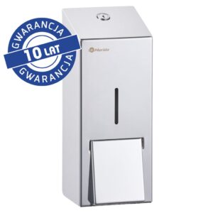 Dozownik sprayowy płynu dezynfekyjnego MERIDA STELLA, pojemność wkładów 1000 ml, stal polerowana