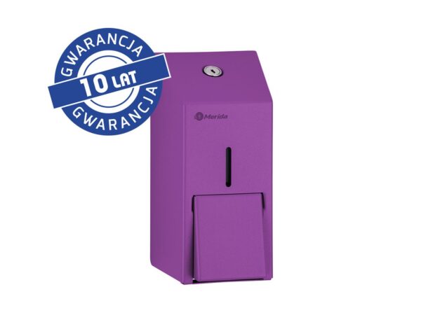 Dozownik mydła w płynie MERIDA STELLA VIOLET LINE MINI, pojemność zbiornika 400 ml, fioletowy