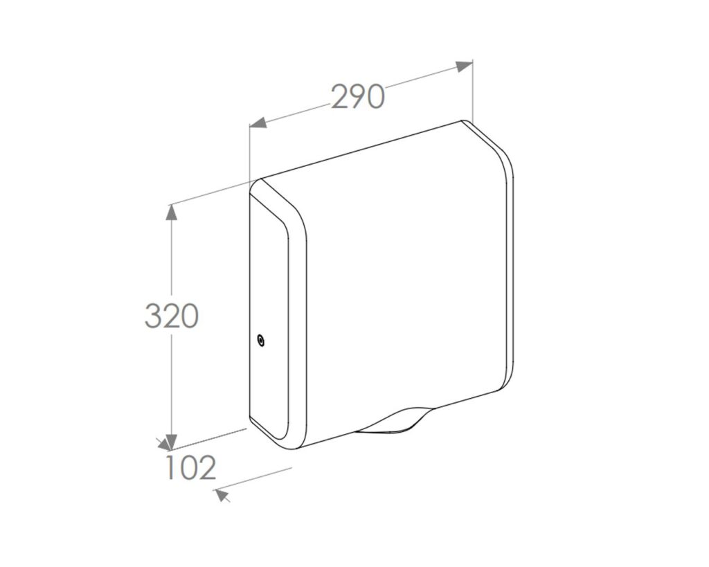 Suszarka do rąk MERIDA TURBO JET SLIM SILK GREY LINE, szara jedwabista