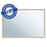 Lustro w ramie metalowej - szarej jedwabistej MERIDA STELLA SILK GREY LINE, 40 x 60 cm