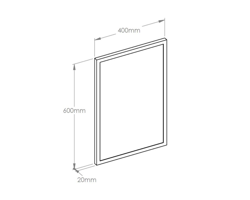 Lustro w ramie metalowej - szarej kamiennej MERIDA STELLA STONE GREY LINE, 40 x 60 cm