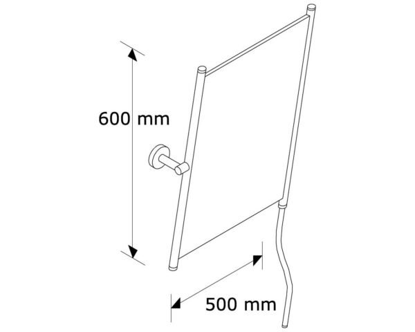 Lustro uchylne w oprawie szarej jedwabistej matowej z uchwytem ułatwiającym regulację kąta nachylenia MERIDA STELLA SILK GREY LINE, 50 x 60 cm Lustro uchylne w oprawie szarej jedwabistej matowej z uchwytem ułatwiającym regulację kąta nachylenia MERIDA STELLA SILK GREY LINE, 50 x 60 cm