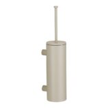 Szczotka do WC z uchwytem mocowanym do ściany, tuba z przykrywką, MERIDA STELLA SILK GREY LINE, szara jedwabista