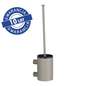 Szczotka do WC z uchwytem mocowanym do ściany, tuba krótka, MERIDA STELLA STONE GREY LINE, szara kamienna