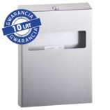 Pojemnik na podkładki na deskę sedesową MERIDA STELLA, pojemność 100 szt. papierowych podkładek, stal matowa