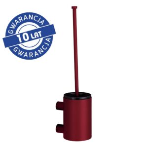 Szczotka do WC z uchwytem mocowanym do ściany, tuba krótka, MERIDA STELLA RED LINE, czerwona
