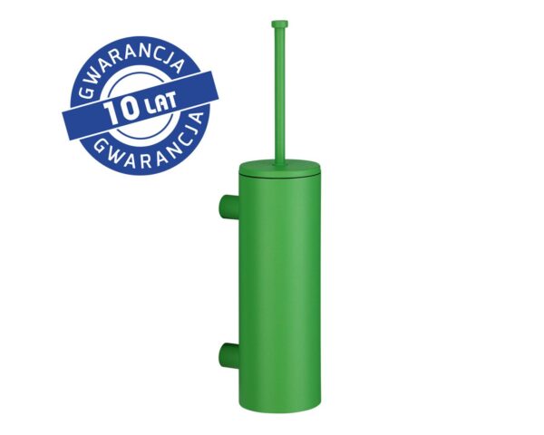 Szczotka do WC z uchwytem mocowanym do ściany, tuba z przykrywką, MERIDA STELLA GREEN LINE, zielona