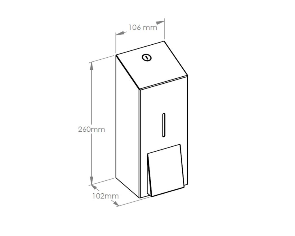 Dozownik płynu dezynfekcyjnego w sprayu MERIDA STELLA STONE GREY LINE, pojemność wkładów 1000 ml, szary kamienny