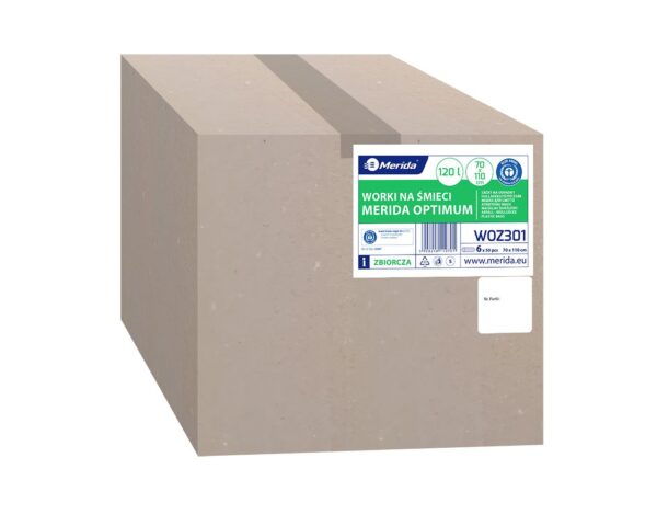 Worki na śmieci MERIDA OPTIMUM, 70 x 110 cm, pojemność 120 l, rolka 50 szt., ZIELONE, LDPE Worki na śmieci MERIDA OPTIMUM, 70 x 110 cm, pojemność 120 l, rolka 50 szt., ZIELONE, LDPE