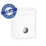 Kosz do damskich toalet MERIDA STELLA WHITE LINE z pojemnikiem na torebki higieniczne, pojemność 4,4 l, biały