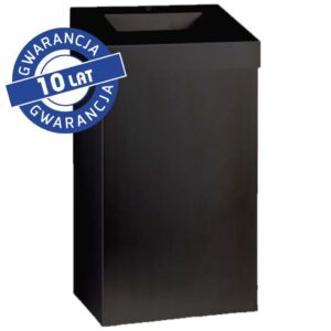 Kosz na odpady otwarty MERIDA STELLA BLACK LINE, pojemność 45 l, czarny