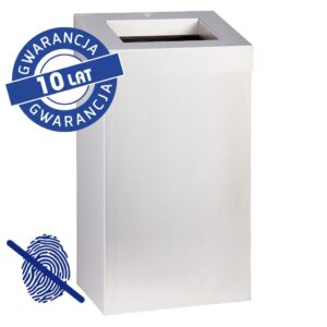 Kosz otwarty MERIDA STELLA - 45 l, stal matowa z powłoką AFP