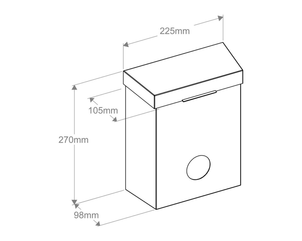 Kosz do damskich toalet MERIDA STELLA RED LINE z pojemnikiem na torebki higieniczne, pojemność 4,4 l, czerwony