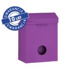 Kosz do damskich toalet MERIDA STELLA VIOLET LINE z pojemnikiem na torebki higieniczne, pojemność 4,4 l, fioletowy