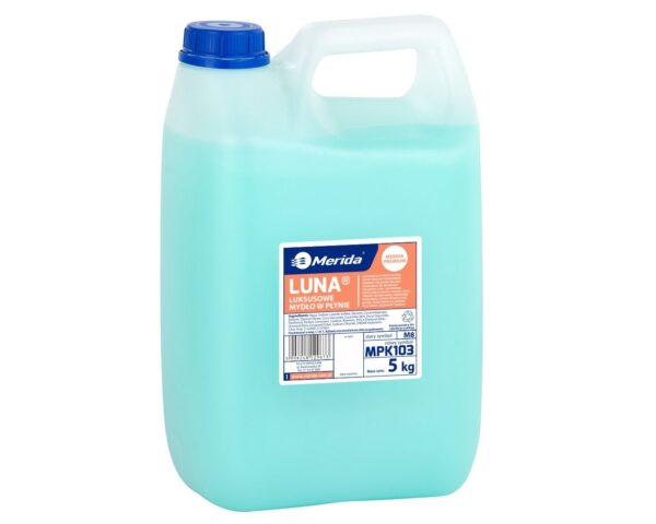 Mydło w płynie MERIDA LUNA seledynowe, kanister 5 kg, zapach naomi
