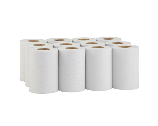 Ręczniki papierowe w roli MERIDA CLASSIC MINI, białe, średnica 13 cm, długość 116 m, jednowarstwowe, zgrzewka 12 rolek, ECOLABEL Ręczniki papierowe w roli MERIDA CLASSIC MINI, białe, średnica 13 cm, długość 116 m, jednowarstwowe, zgrzewka 12 rolek, ECOLABEL