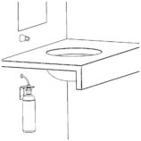 Dozownik mydła w płynie ścienny WALEC, wersja matowa