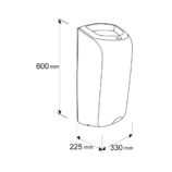 Kosz otwarty wiszący MERIDA TOP, pojemność 40 litrów, tworzywo ABS, biały, kołnierz szary