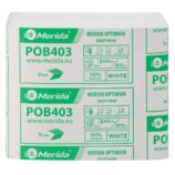 Papier toaletowy w listkach MERIDA OPTIMUM, biały, dwuwarstwowy, karton 9000 szt., ECOLABEL
