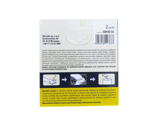 Czyścik z melaminy super mocny, do trudnych zabrudzeń, paczka 2 szt. Czyścik z melaminy super mocny, do trudnych zabrudzeń, paczka 2 szt.