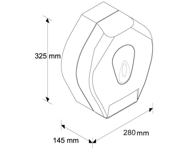 Pojemnik na papier toaletowy MERIDA TOP MAXI, tworzywo ABS, biały, okienko niebieskie Pojemnik na papier toaletowy MERIDA TOP MAXI, tworzywo ABS, biały, okienko niebieskie