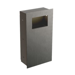 Wnękowy kosz na odpady, otwarty MERIDA DRAGON, stal matowa