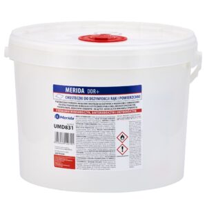 Chusteczki nasączone do chirurgicznej i higienicznej dezynfekcji rąk i powierzchni MERIDA POLANA DDR+, wiadro 10 l, rolka 122,36 m, 322 listki