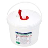 Chusteczki nasączone do dezynfekcji rąk i powierzchni MERIDA VADO SOFT, bezalkoholowe, wiadro 10 l, rolka 122,36 m, 322 listki