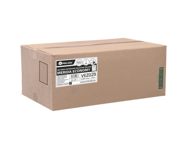 Ręczniki papierowe MERIDA ECONOMY, zielone, jednowarstwowe, 4000 szt.