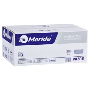 Ręczniki papierowe MERIDA CLASSIC, zielone, jednowarstwowe, 4000 szt.