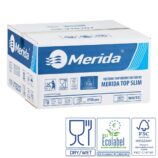 Ręczniki papierowe MERIDA TOP SLIM, białe, dwuwarstwowe, 2700 szt., ECOLABEL